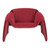 40" Red Velvet Contemporary Arm Chair