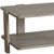 45" Natural Solid Wood Distressed Coffee Table With Shelf