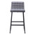 Set of Two 30" Gray And Black Fabric And Steel Bar Height Bar Chairs