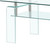 39" Clear Glass Coffee Table With Shelf