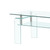 39" Clear Glass Coffee Table With Shelf