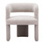 27" Beige Faux Shearling And Upholstered Arm Chair