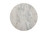 21" White and Black Distressed Marble and Solid Wood Round Pedestal End Table