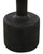 21" White and Black Distressed Marble and Solid Wood Round Pedestal End Table
