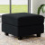 26" Black Microsuede Storage Ottoman