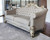 89" Ivory Velvet Sofa And Toss Pillows With Pearl Legs