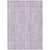9' X 12' Lavender And Ivory Striped Washable Indoor Outdoor Area Rug