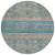 8' Teal Blue Salmon And Beige Round Medallion Washable Indoor Outdoor Area Rug