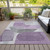 9' X 12' Purple And Gray Abstract Washable Indoor Outdoor Area Rug - Purple, Gray