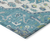 9' X 12' Teal Blue Green And Ivory Oriental Washable Indoor Outdoor Area Rug