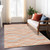 9' X 12' Peach Orange And Gray Abstract Washable Indoor Outdoor Area Rug