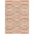9' X 12' Peach Orange And Gray Abstract Washable Indoor Outdoor Area Rug