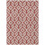 9' X 12' Burgundy And Ivory Geometric Washable Indoor Outdoor Area Rug