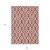 9' X 12' Burgundy And Ivory Geometric Washable Indoor Outdoor Area Rug