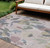 9' X 12' Blush And Mauve Floral Washable Indoor Outdoor Area Rug
