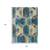 9' X 12' Teal Blue Gold And Silver Geometric Washable Indoor Outdoor Area Rug