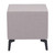 20" Gray and Black Fabric Wood and Steel End Table With Two Drawers