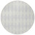 8' Silver And Ivory Round Geometric Washable Indoor Outdoor Area Rug