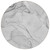 8' Round Silver Round Abstract Washable Non Skid Indoor Outdoor Area Rug