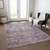 9' X 12' Plum And Lavender Floral Washable Indoor Outdoor Area Rug - Plum, Lavender