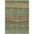 10' X 14' Olive Green And Chocolate Striped Washable Indoor Outdoor Area Rug