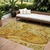 9' X 12' Terra Cotta Brown And Gold Floral Medallion Washable Indoor Outdoor Area Rug