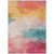 10' X 14' Pink Gold And Teal Blue Abstract Washable Indoor Outdoor Area Rug