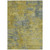 10' X 14' Gold Green And Gray Abstract Washable Indoor Outdoor Area Rug