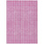 9' X 12' Blush And Ivory Striped Washable Indoor Outdoor Area Rug