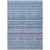 8' X 10' Sky Blue And Navy Blue Striped Washable Indoor Outdoor Area Rug