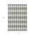 10' X 14' Gray And Ivory Geometric Washable Indoor Outdoor Area Rug