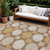 9' X 12' Brown Beige And Ivory Geometric Washable Indoor Outdoor Area Rug - Brown, Beige, Ivory