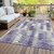 8' X 10' Purple Lavender And Gray Geometric Washable Indoor Outdoor Area Rug