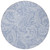 8' Denim Blue Sky Blue And Ivory Round Paisley Washable Indoor Outdoor Area Rug