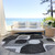 8' Black Silver And Charcoal Round Ogee Washable Indoor Outdoor Area Rug