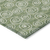 8' Green And Ivory Round Geometric Washable Indoor Outdoor Area Rug
