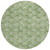 8' Green And Ivory Round Geometric Washable Indoor Outdoor Area Rug Transitional Style - Green, Ivory Color