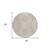 8' Taupe Khaki And Ivory Round Floral Medallion Washable Indoor Outdoor Area Rug