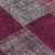 8' Merlot Burgundy And Gray Round Patchwork Washable Indoor Outdoor Area Rug