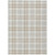 10' X 14' Linen And Brown Plaid Washable Indoor Outdoor Area Rug