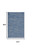 2' X 4' Blue And Grey Striped Non Skid Indoor Outdoor Runner Rug - 606114458227