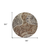 8' Brown Beige And Tan Round Floral Medallion Washable Indoor Outdoor Area Rug