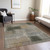 10' X 14' Taupe Gray And Beige Abstract Washable Indoor Outdoor Area Rug