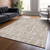 10' X 14' Brown And Ivory Abstract Washable Indoor Outdoor Area Rug Transitional Style - Brown, Ivory Color