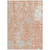 8' X 10' Coral And Ivory Abstract Washable Indoor Outdoor Area Rug - Coral, Ivory