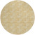 8' Gold And Beige Round Geometric Washable Indoor Outdoor Area Rug - Gold, Beige
