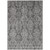 8' X 10' Gray And Pewter Damask Washable Indoor Outdoor Area Rug