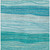 10' X 14' Sky Blue Teal Blue And Aqua Striped Washable Indoor Outdoor Area Rug