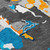 10' X 14' Charcoal Copper And Teal Blue Abstract Washable Indoor Outdoor Area Rug