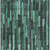8' X 10' Sage Teal Blue And Emerald Striped Washable Indoor Outdoor Area Rug